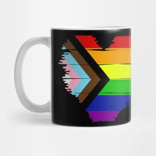 Progress Pride Rainbow Flag For Inclusivity Mug